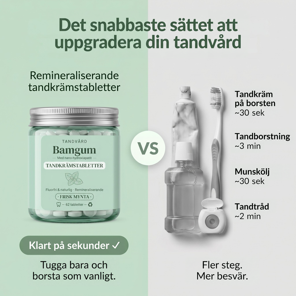 Bamgum - Tandkrämstabletter