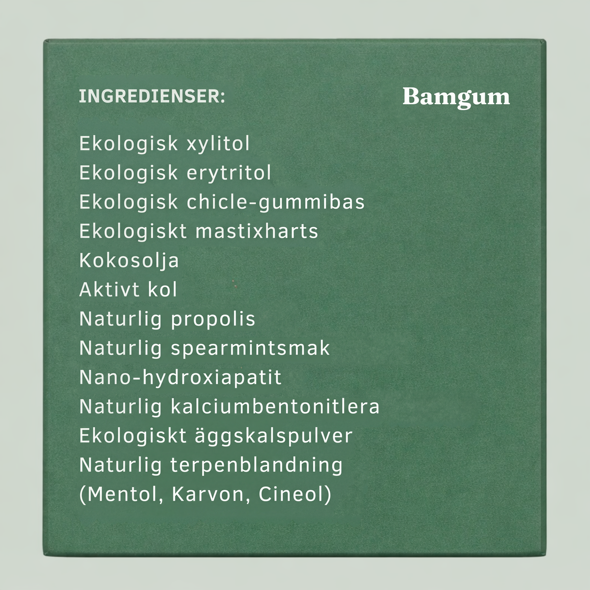 Bamgum - Remineraliserande Tuggummi