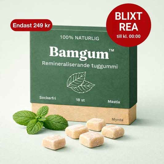 FLASH SALE - Bamgum Remineraliserande Tuggummi (Mynta)